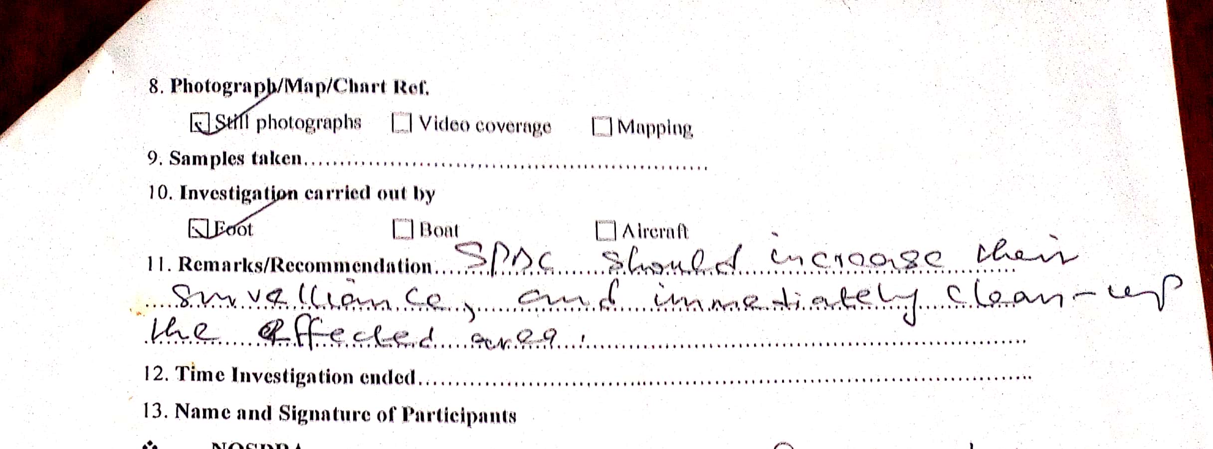 Incident evidence 6